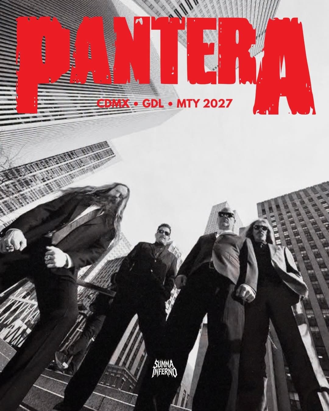 ¿Pantera vuelve a México? Misterioso cartel apunta a conciertos en CDMX, Guadalajara y Monterrey en 2027